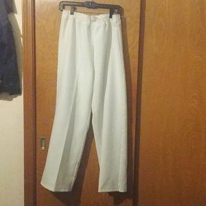 Roamans Bend Over white slacks, size 14W.